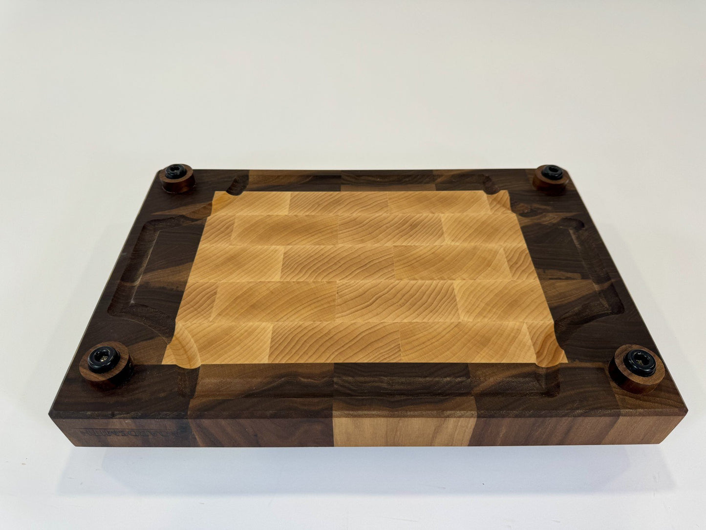 297-1 Walnut & Maple Border 18 x 12 x 2 with Grooves & Feet