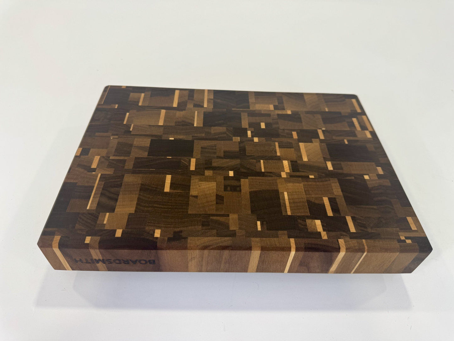 M013 "Stars" Walnut/Maple Rectilinear Mosaic 14 x 10 x 2 (2 Available)