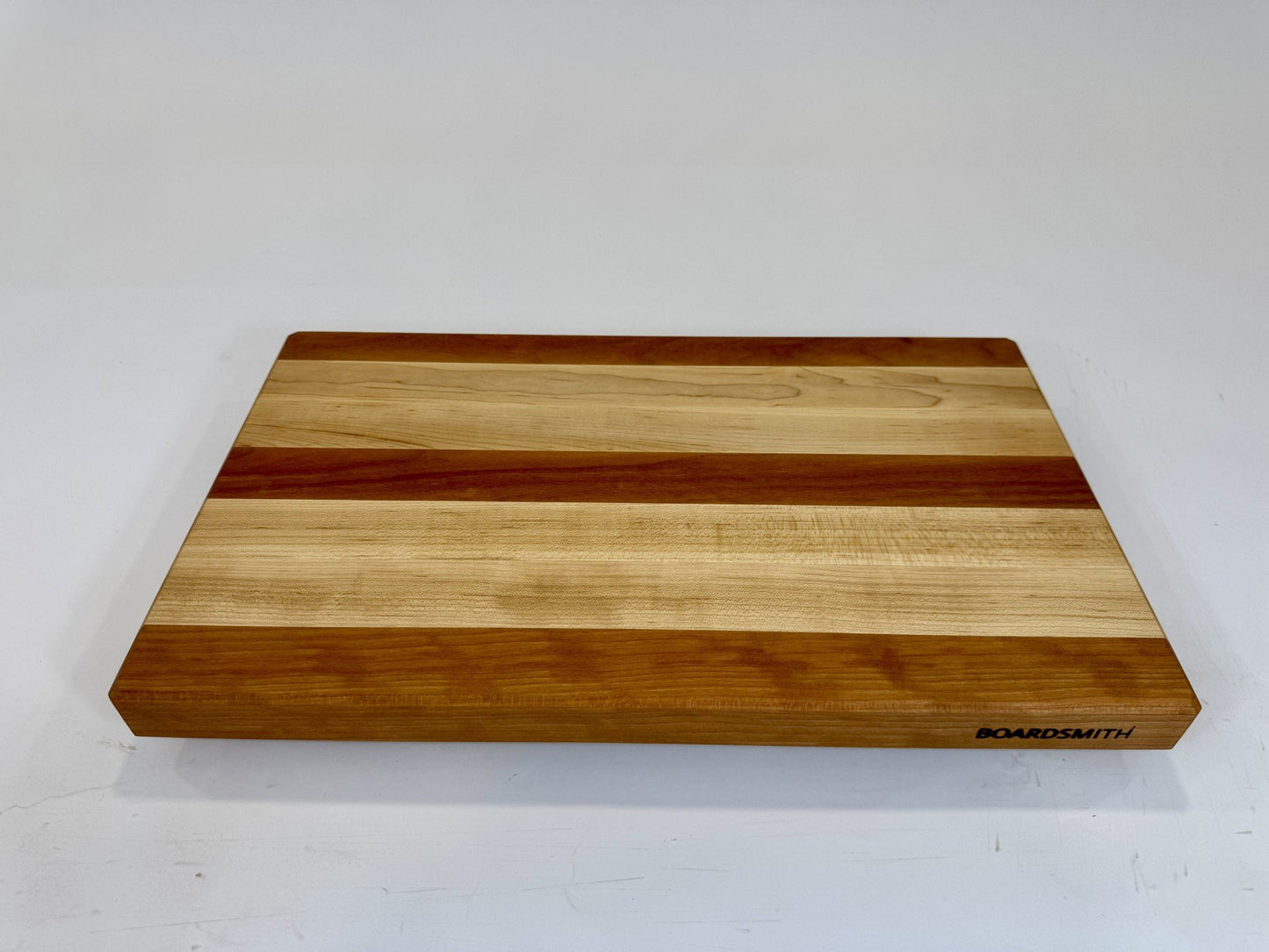 234-1 Maple & Cherry Striped Edge Grain 18 x 11.75 x 1.5 with Finger Grooves