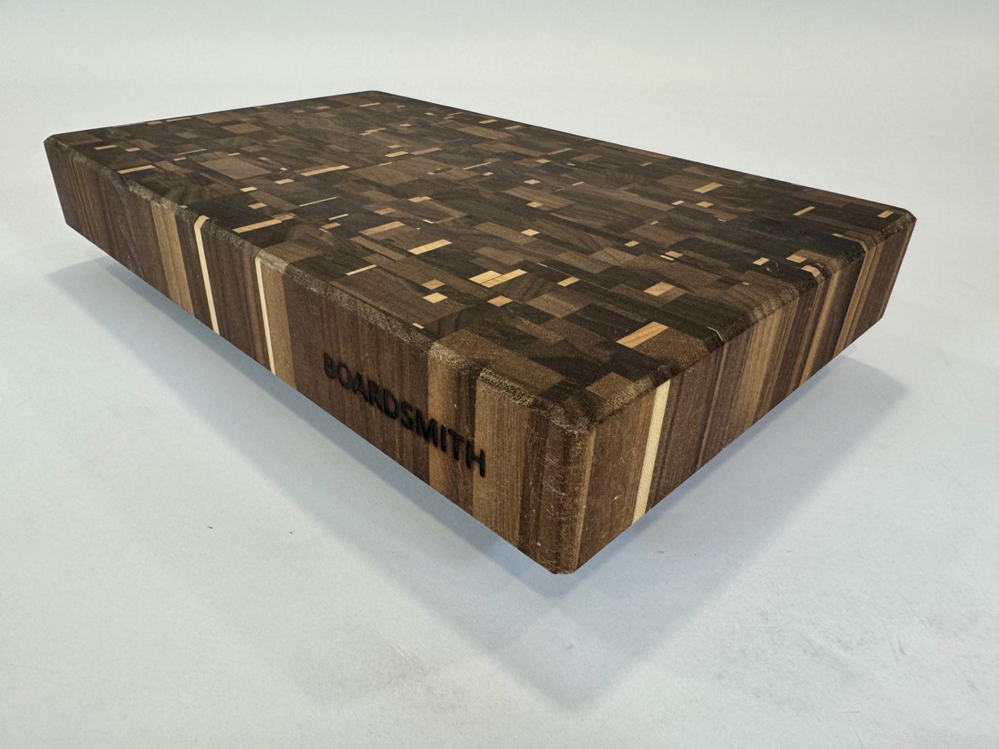 384-1 Walnut & Maple Stars Rectilinear Mosaic 14 x 8.5 x 2
