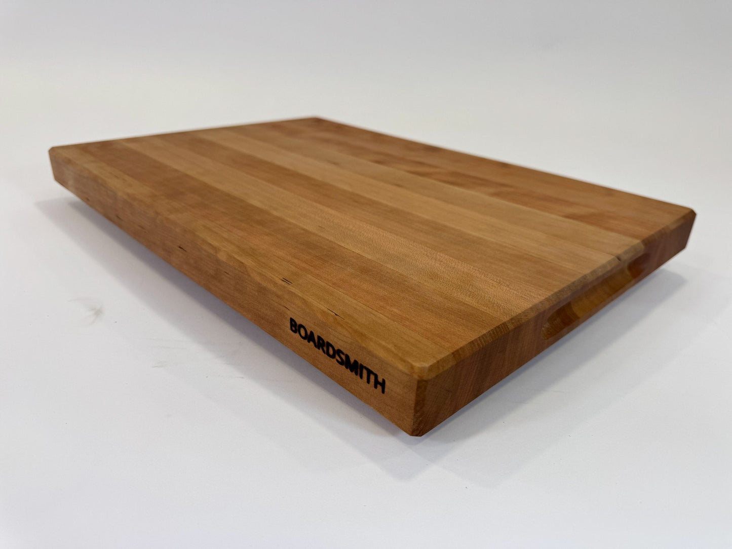 459 Cherry Edge Grain with Bottom Perimeter Groove & Finger Grooves