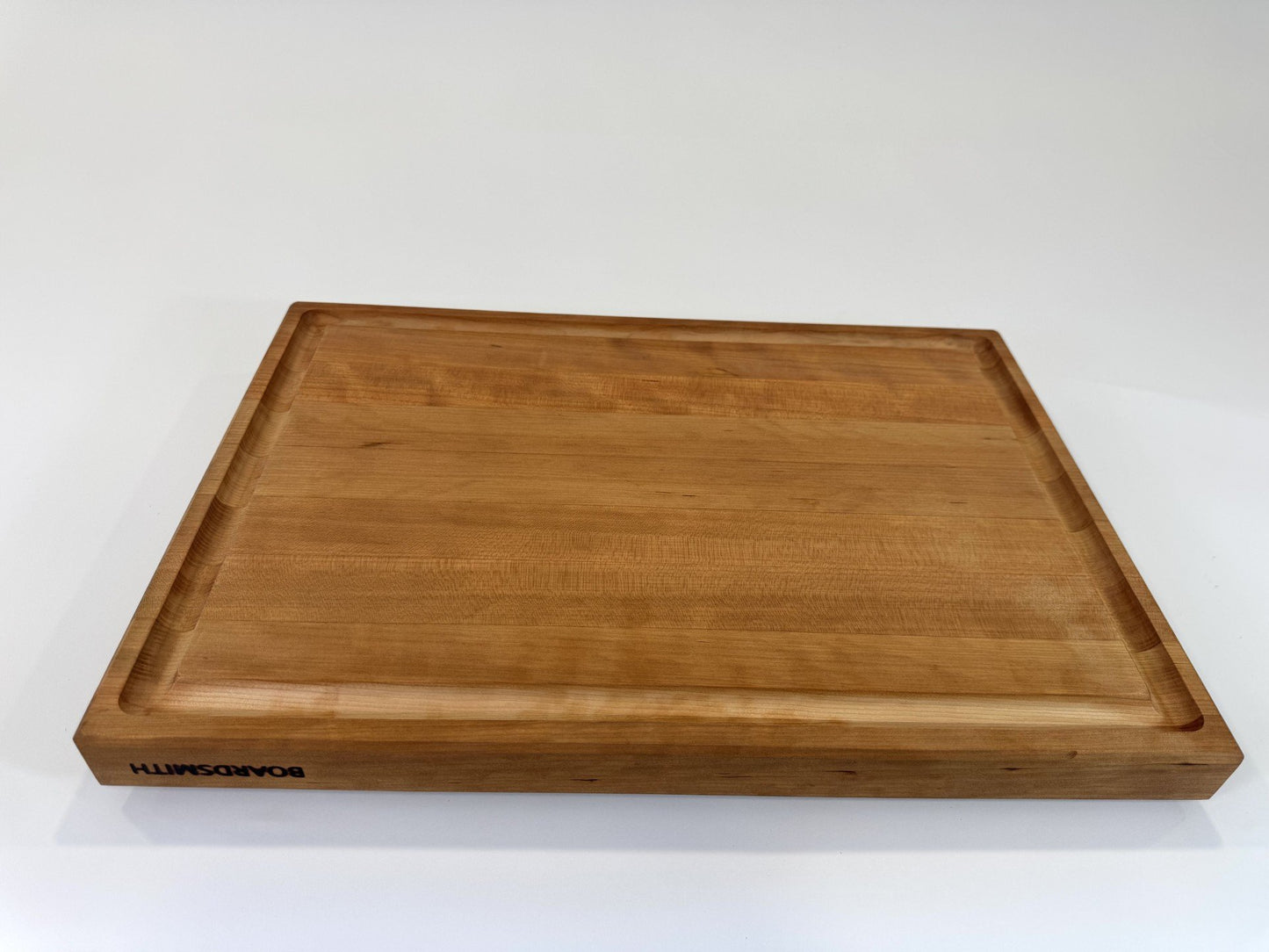 459 Cherry Edge Grain with Bottom Perimeter Groove & Finger Grooves