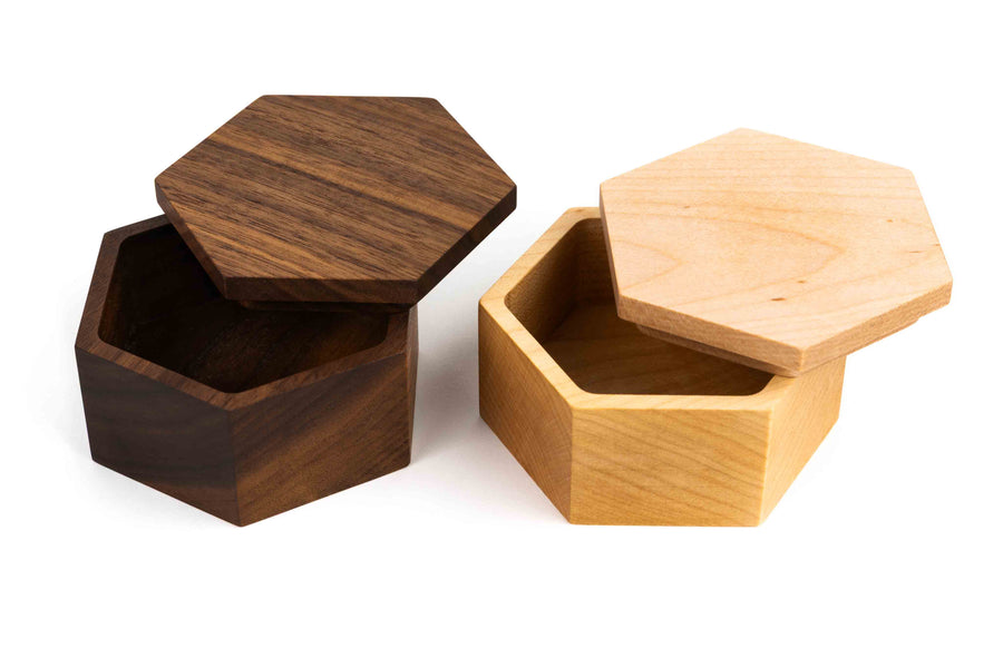 Maple & Walnut Wooden Salt Cellar