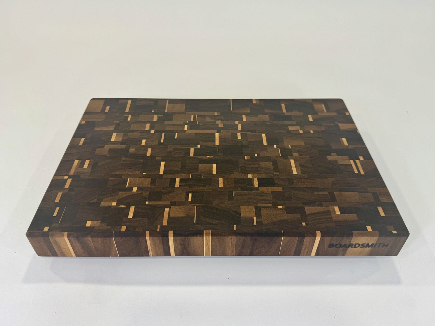 M009 "Stars" Walnut/Maple Rectilinear Mosaic 18 x 12 x 2 (5 Available)