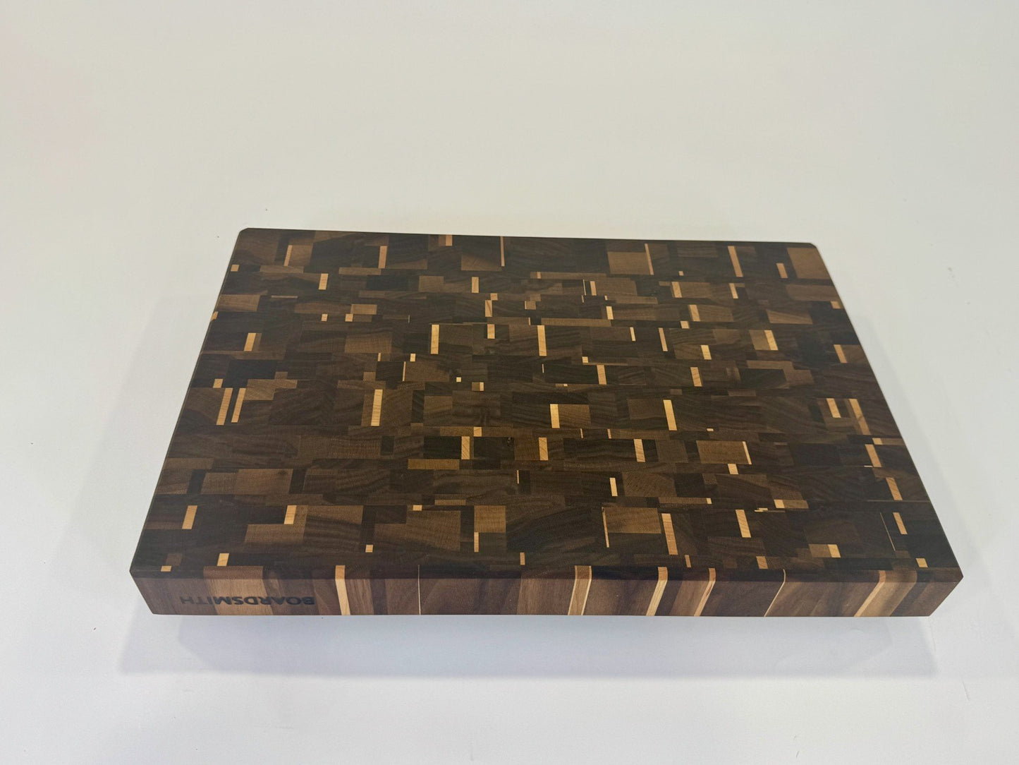 M009 "Stars" Walnut/Maple Rectilinear Mosaic 18 x 12 x 2 (5 Available)