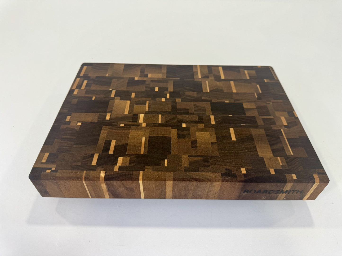 M013 "Stars" Walnut/Maple Rectilinear Mosaic 14 x 10 x 2 (2 Available)